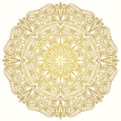Round decorative lacy vintage ornament.