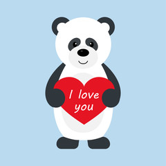 Obraz premium panda with heart