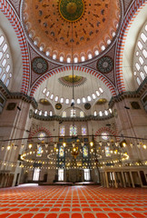 Fototapeta na wymiar The Suleymaniye Mosque in Istanbul, Turkey