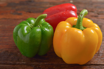 Red Green and Yellow sweet pepper