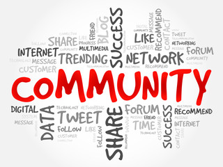 Community word cloud, business concept