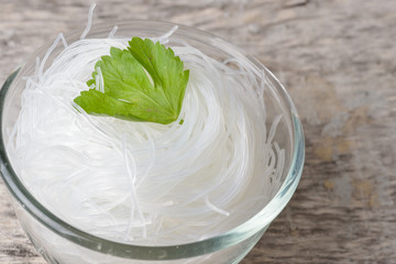 Mung bean vermicelli or cellophane noodles, a transparent thread