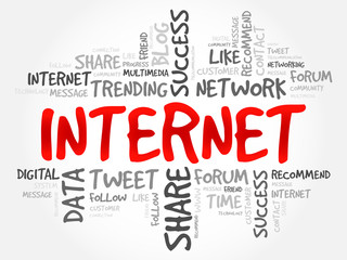 Fototapeta premium Internet word cloud, business concept