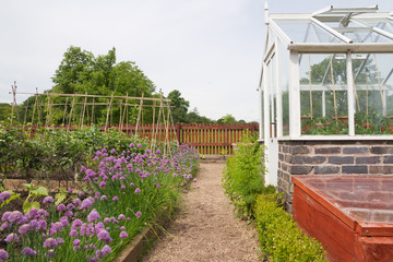 Greenhouse in English country garden