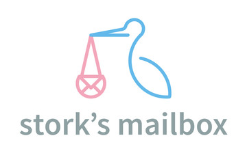 Stork's mailbox logo