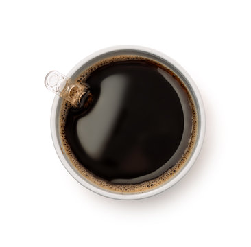 Top View Of Plastic Coffee Cup