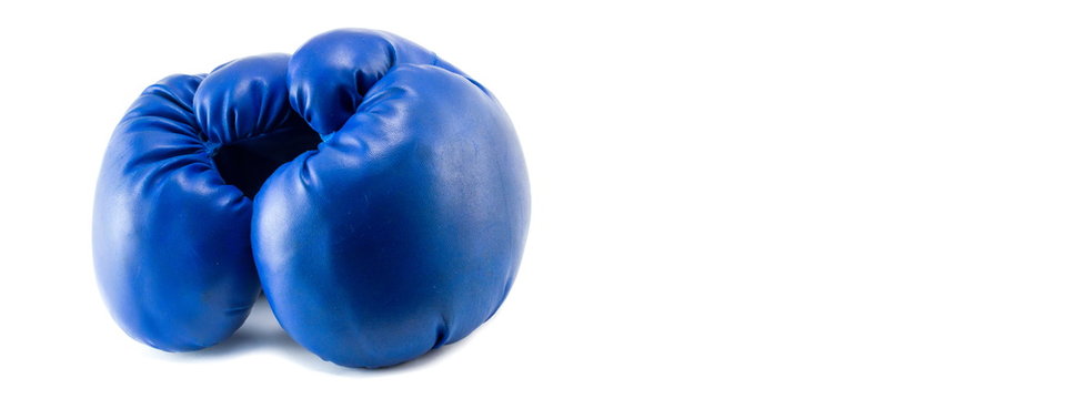 Blue Boxing Glove Isolated