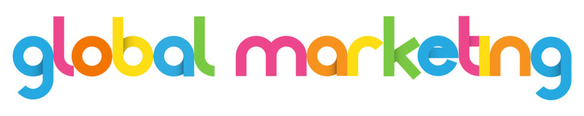 GLOBAL MARKETING Vector Letters Icon