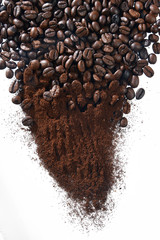cascata caffè macinato