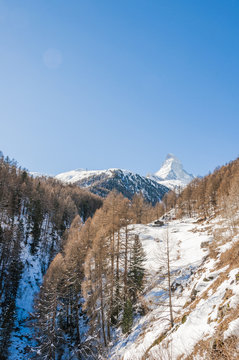 Zermatt, Dorf, Bergdorf, Furi, Zmutt, Wanderweg, Winterwanderung, Wintersport, Winterferien, Walliser Dorf, Walliser Berge, Alpen, Winter, Schweiz
