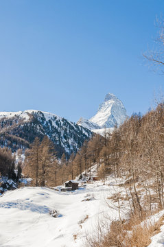 Zermatt, Bergdorf, Dorf, Zmutt, Furi, Matterhorn, Alpen, Schweizer Berge, Walliser Berge, Wintersport, Winterferien, Wanderweg, Alm, Wallis, Winter, Schweiz
