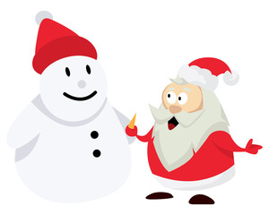 Santa Claus - Snowman Twin