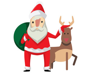 Santa Claus - Posing with Rudolf