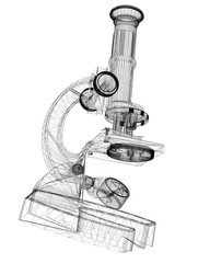 Scientific microscope. medicine