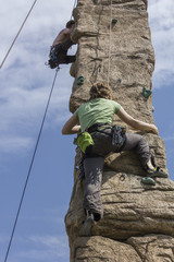 Outdoor Klettern am Turm 