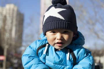 Portrait of a Chinese baby boy