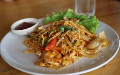 Thaifood, seafood spaghetti