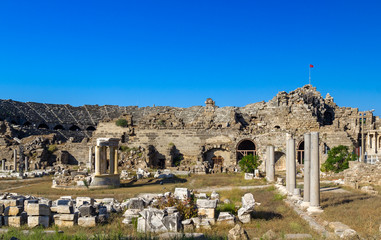 Fototapeta na wymiar Amphitheater, Side, Türkei