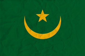 Mauritania  paper  flag