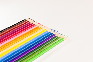 Fototapeta premium Colorful kit of wooden pencils