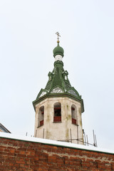 Fototapeta na wymiar The bell tower of the wall.