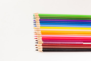 Colorful kit of wooden pencils