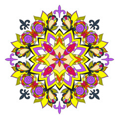 Bright abstract pattern, mandala.