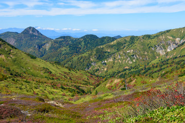 Shibu pass in autumn in Gunma and Nagano, Japan