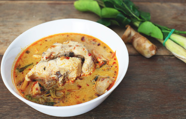 fish tom yum with herb