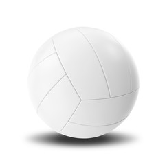 White Volleyball ball isolated on white background.