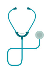 Medical stethoscope or phonendoscope isolated on white background cut out icon. 