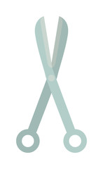 Medical surgeon scissors illustration.