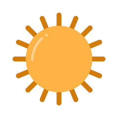  sun icon isolated on white background.
