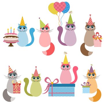 Cats on Birthday party