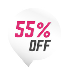 Sale banner discount label design flat vector illustration. 