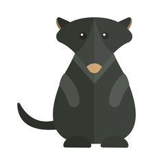 Cute Australia groundhog funny cartoon character of marmot flat vector illustration.