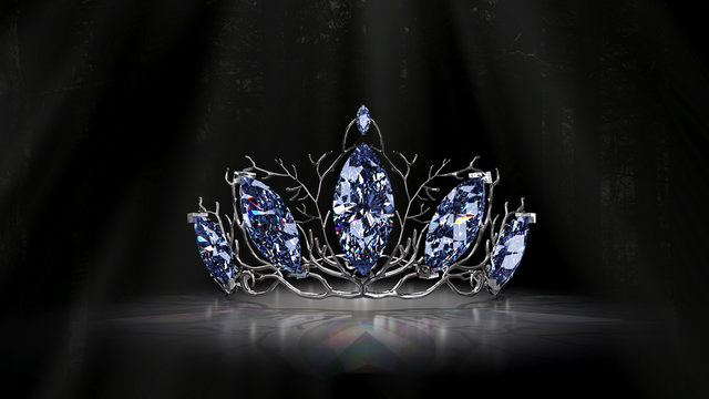 Forest Tiara
A Fairy Tale Forest Inspired Tiara, Set With Large Sparkling Blue Jewels.