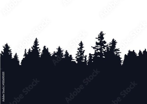 Download "Forest silhouette" Stock image and royalty-free vector files on Fotolia.com - Pic 105695001