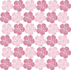 Fototapeta premium Seamless floral texture. Pink sakura flowers on white background. Vector, design element, packaging design, wallpaper