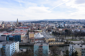 Fototapeta premium Aeral view of the Cluj Napoca city