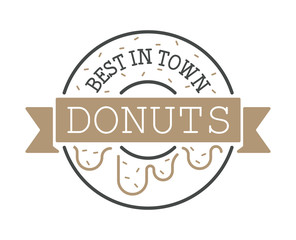 Vector circle ring donuts design company illustration. 