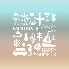 summer vacation. vector illustration