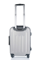 Travel luggage on white background