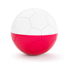 Fototapeta premium Soccer football ball with Poland flag