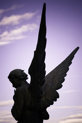 guardian angel on sky background