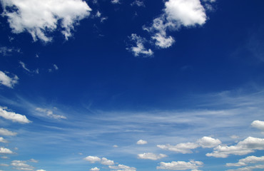 background of blue sky
