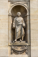 Fototapeta na wymiar Architectural fragment of Sorbonne edifice. Paris, France.