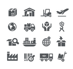 Industry and Logistics icons -- Utility Series