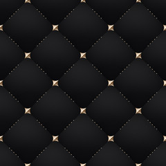 Seamless luxury dark black pattern and background