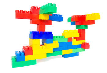 Fototapeta premium Toy helicopter on white background